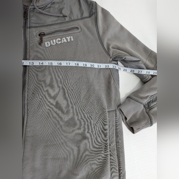 PUMA Ducati Colab Gray Jacket Hoodie Sweatshirt Men's Size XL (fitted Large too) - Picture 8 of 10